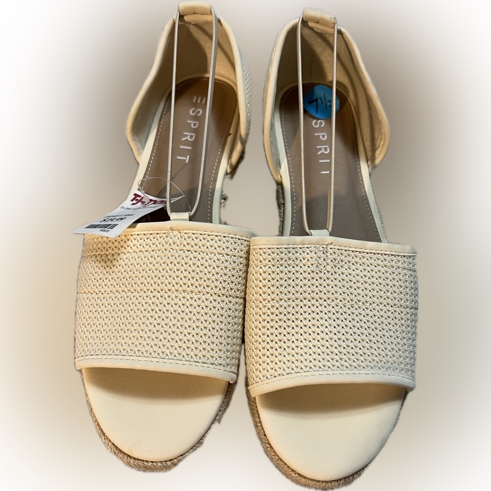 NWT Esprit Espadrilles for Women size 7.5 M Woven Crochet Sandals